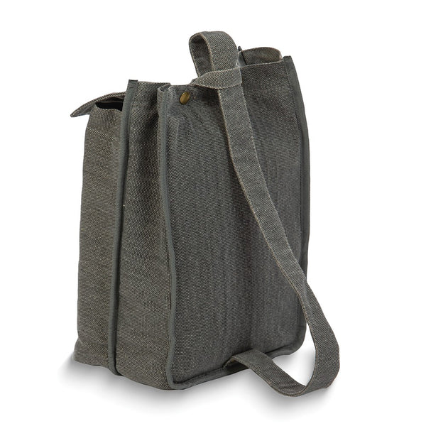 Silverado II Grey Canvas Wine Cooler/Tote with 2 Goblets and Corkscrew