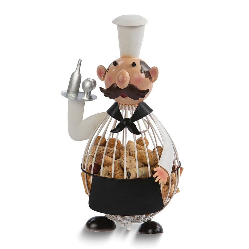 Handcrafted Painted Metal Waiter Cork Caddy