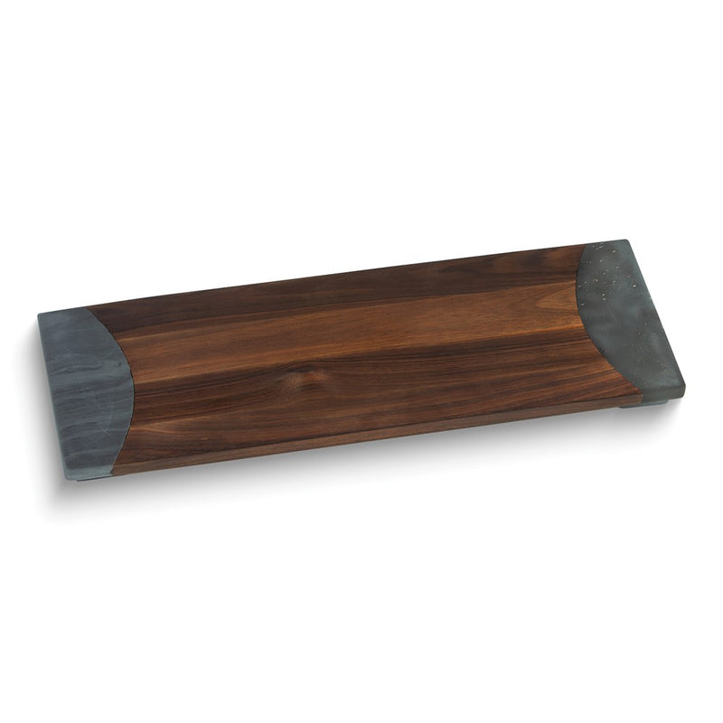 Ardosia Carbonized Acacia Wood and Black Marble Serving Board