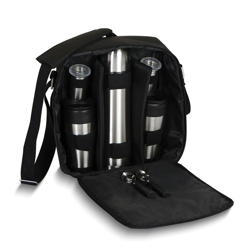 Magellan Coffee Stainless Steel 7 Piece Travel Set in Black Canvas Bag