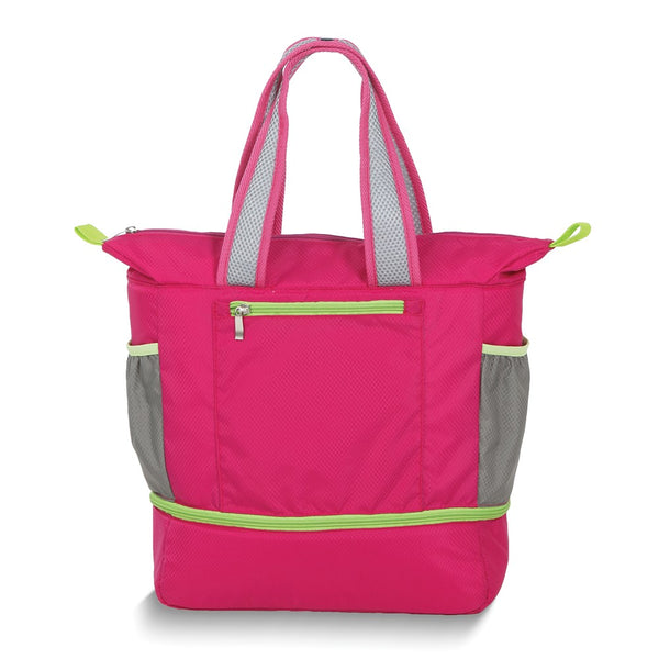 Helix Pink Ripstop Nylon Expandable Insulated Cooler Backpack