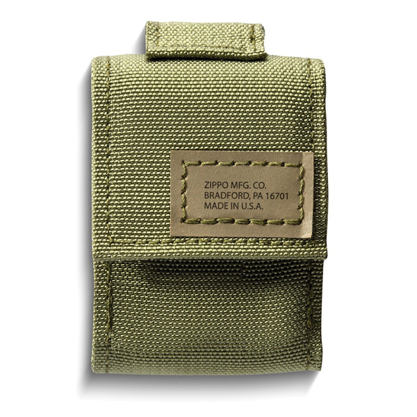 Green Military Nylon Lighter Pouch with MOLLE Compatible Loop