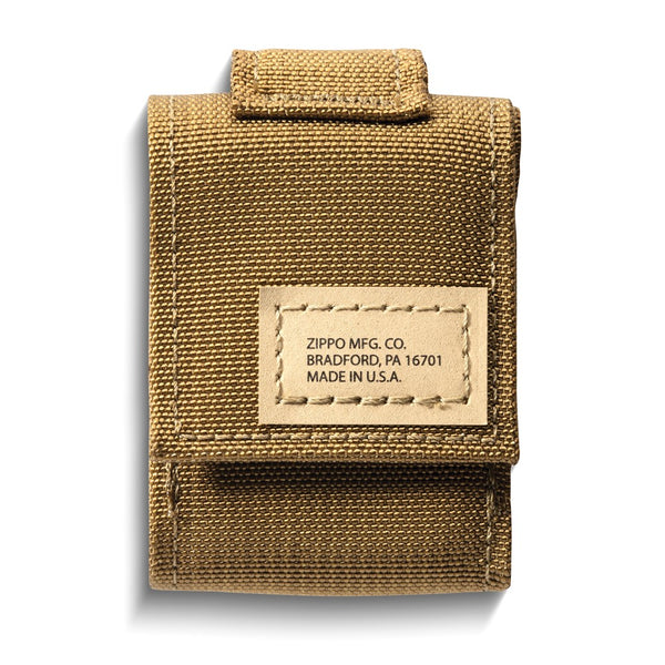 Coyote Tan Military Nylon Lighter Pouch with MOLLE Compatible Loop