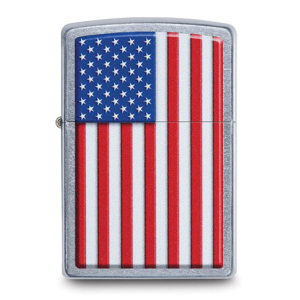 Zippo Street Chrome American Flag Lighter