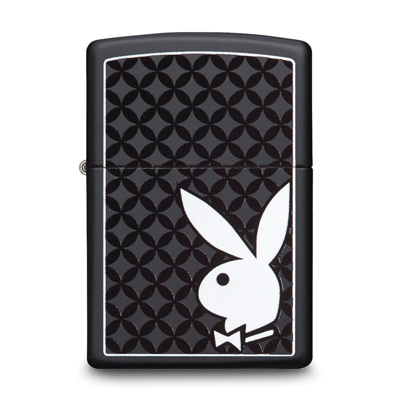 Zippo Black Matte Playboy White Bunny Lighter