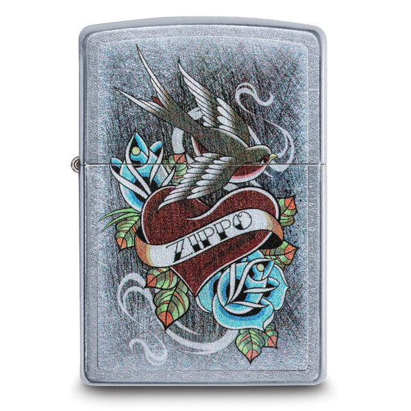 Zippo Vintage Tattoo Street Chrome Lighter