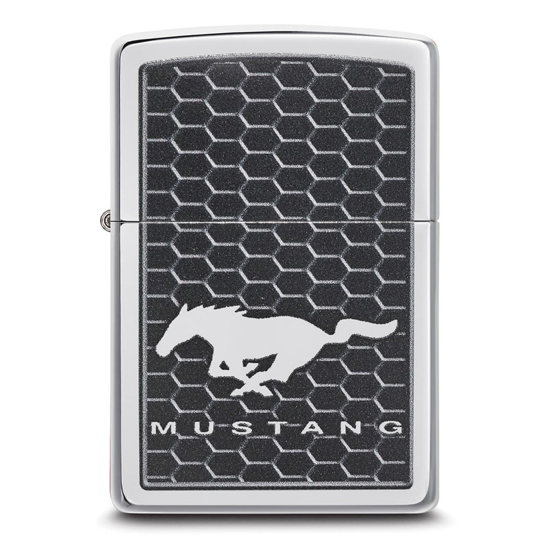 Zippo High Polish Chrome Ford Mustang Lighter