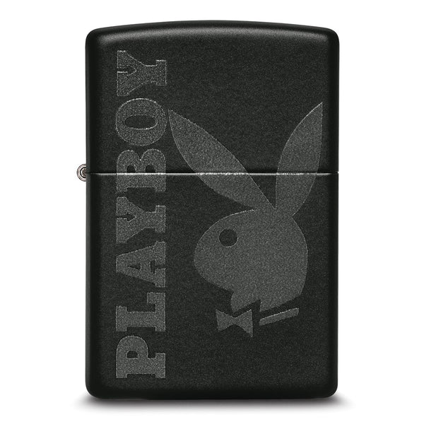 Zippo Black Matte Playboy Bunny Logo Lighter