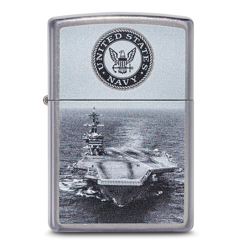 Zippo Street Chrome US Navy Aircraft Carrier Lighter