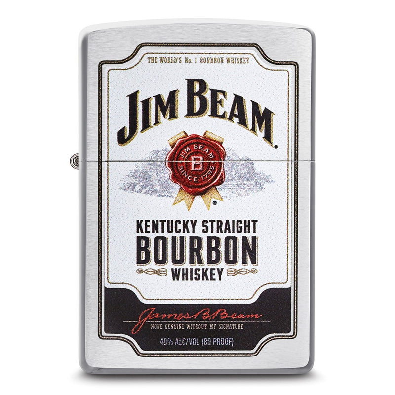 Zippo Brushed Chrome Jim Beam Label Lighter