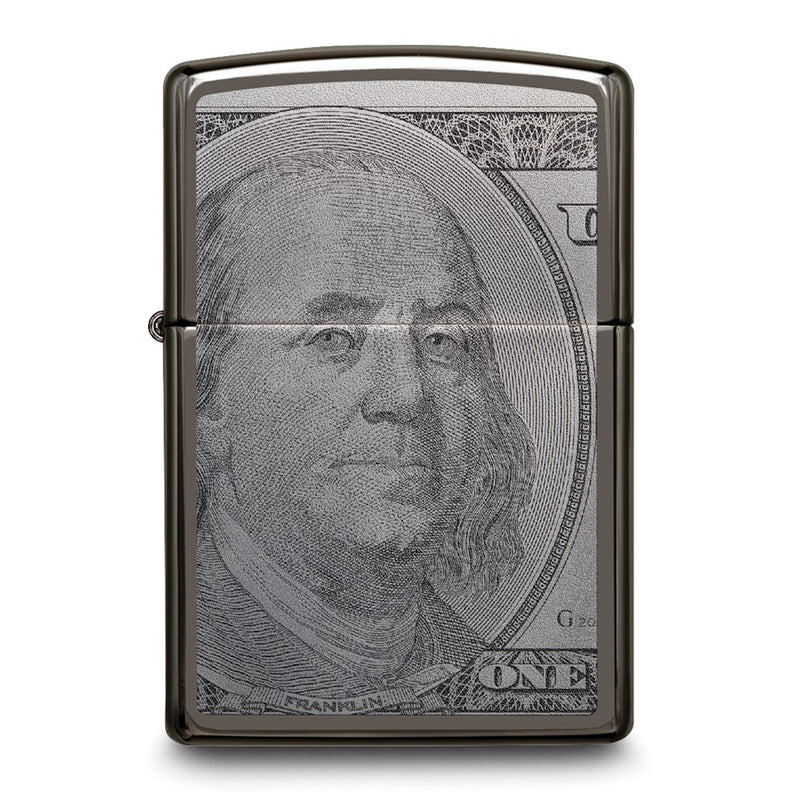 Zippo Black Ice Hundred Dollar Bill Lighter