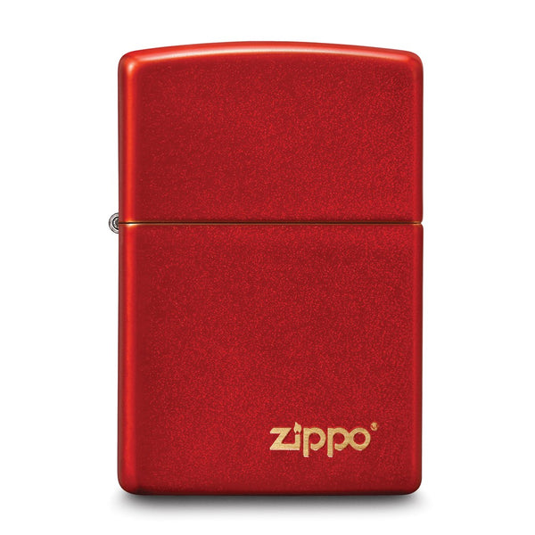 Zippo Logo Metallic Red Lighter