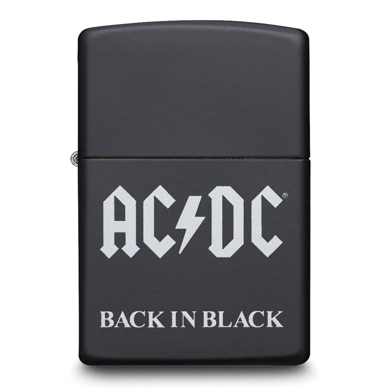 Zippo Black Matte AC/DC Back in Black Lighter