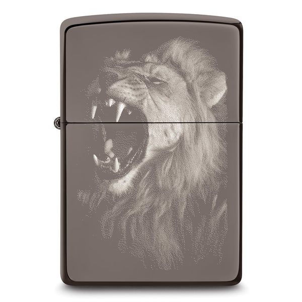 Zippo Black Ice Fierce Lion Lighter