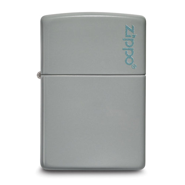 Zippo Logo Flat Grey Lighter