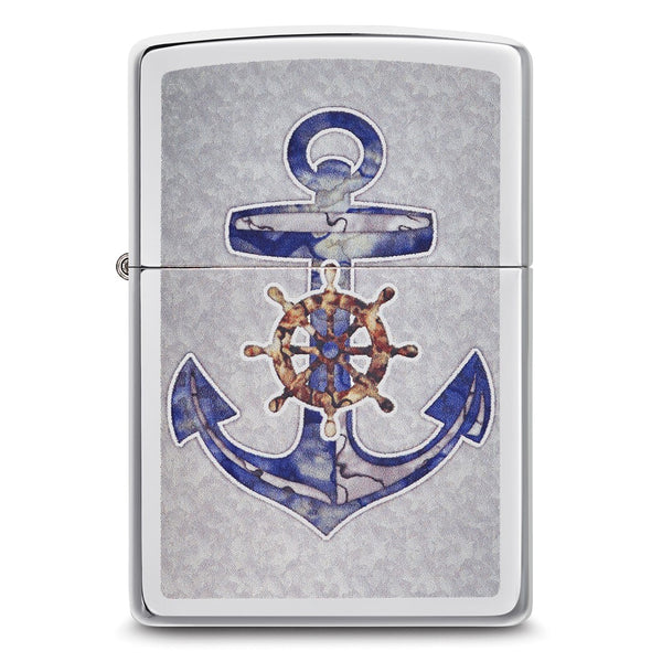 Zippo High Polished Chrome Anchor Lighter