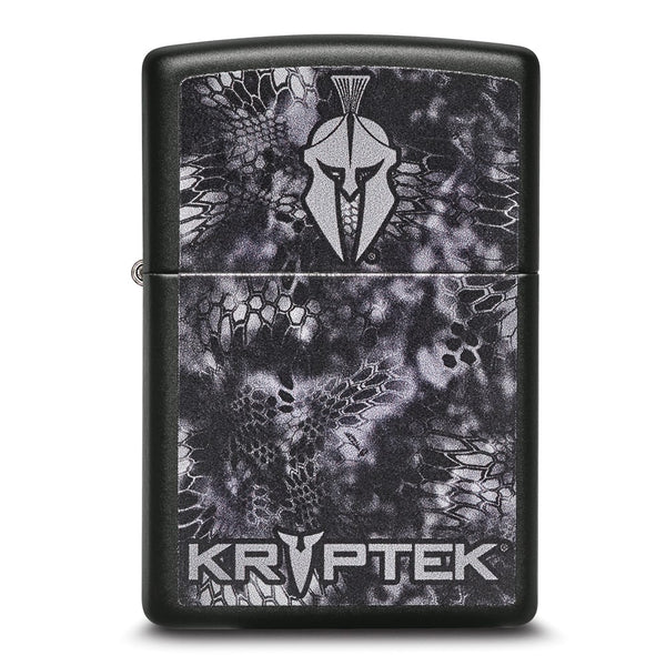 Zippo Black Matte Kryptek Logo Lighter