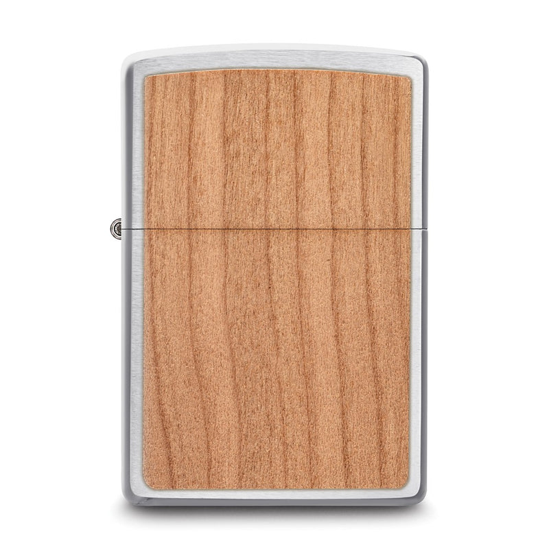 Zippo Woodchuckr USA Brushed Chrome with Cherry Emblem Lighter