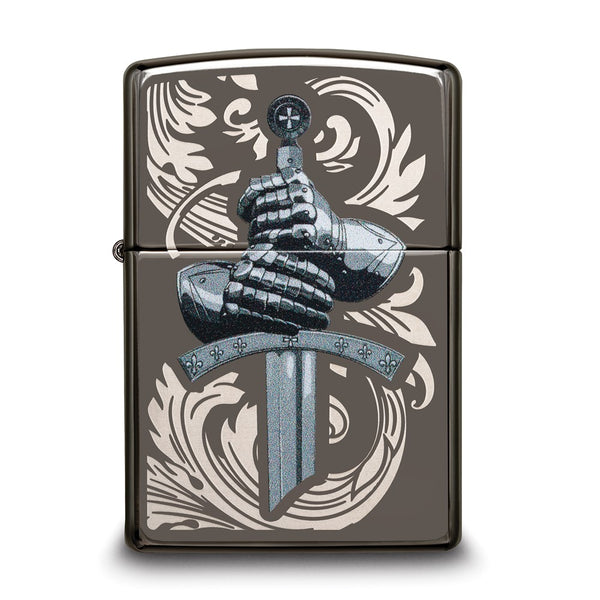 Zippo Black Ice Knight's Gloves and Sword Lighter