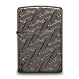 Zippo Armor Black Ice Geometric Weave Design Lighter