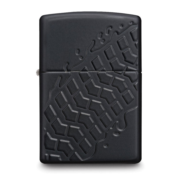 Zippo Armor Black Matte Tire Tread Lighter