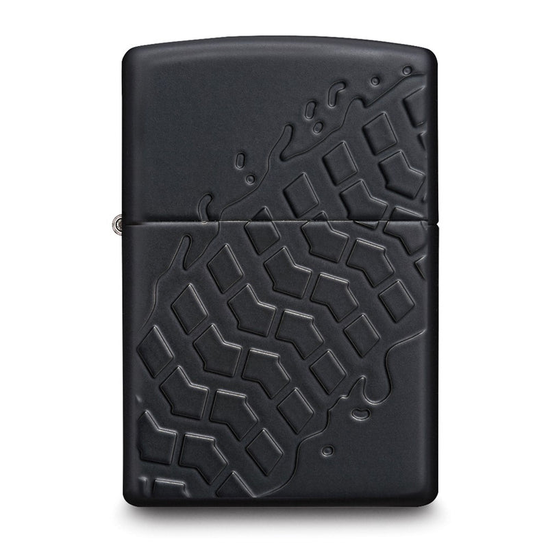 Zippo Armor Black Matte Tire Tread Lighter