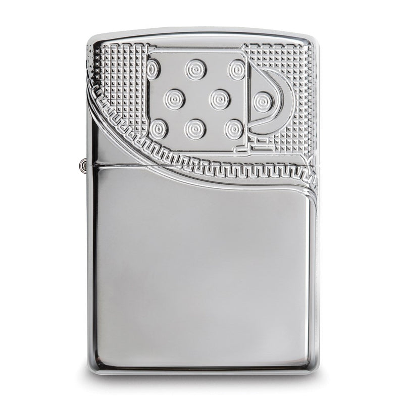 Zippo Armor Zipper Design High Polish Chrome Lighter