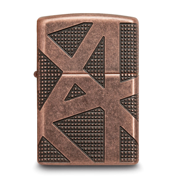 Zippo Armor Antique Copper Geometric 360 Design Lighter