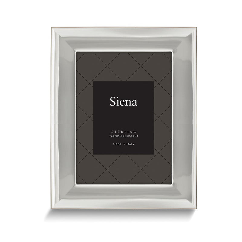 Bilaminate Sterling Silver Wide Plain 4x6 Frame