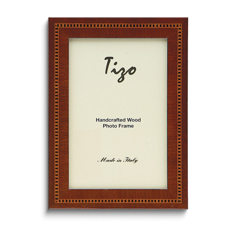 Handcrafted Brown Wood with Inlay 8x10 Photo Frame