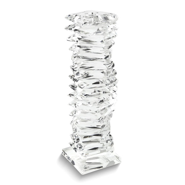 Crystal Glass Large Twisted Candle Stick Holder