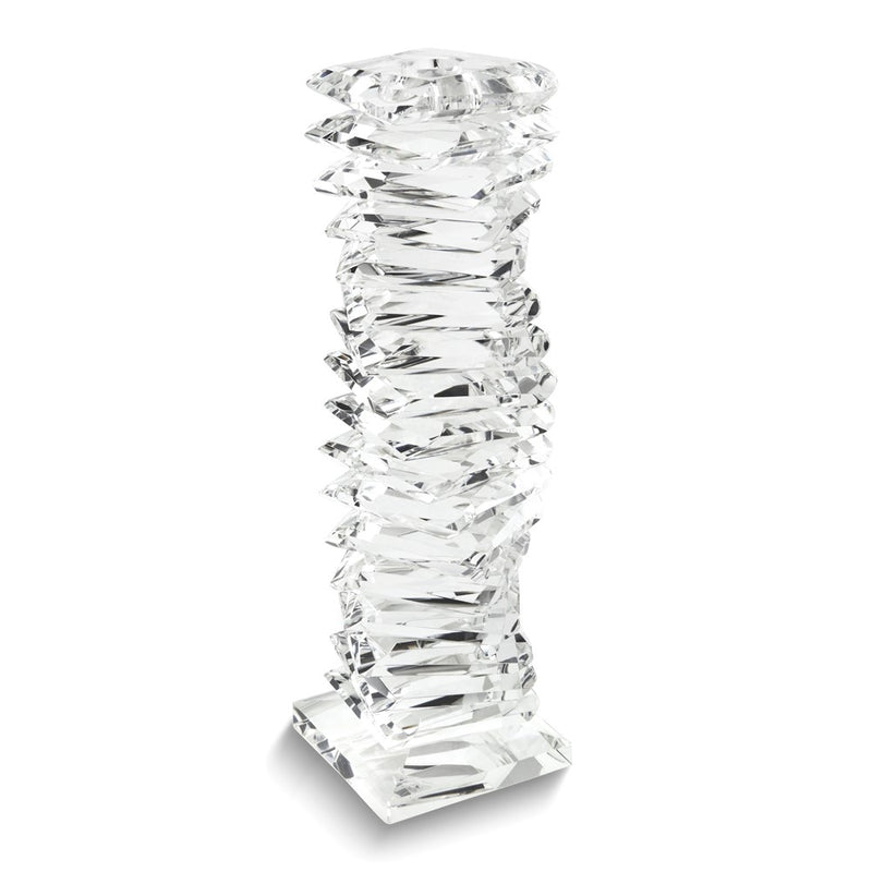 Crystal Glass Large Twisted Candle Stick Holder