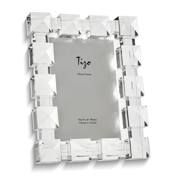 Crystal Glass Cube Design 4x6 Photo Frame