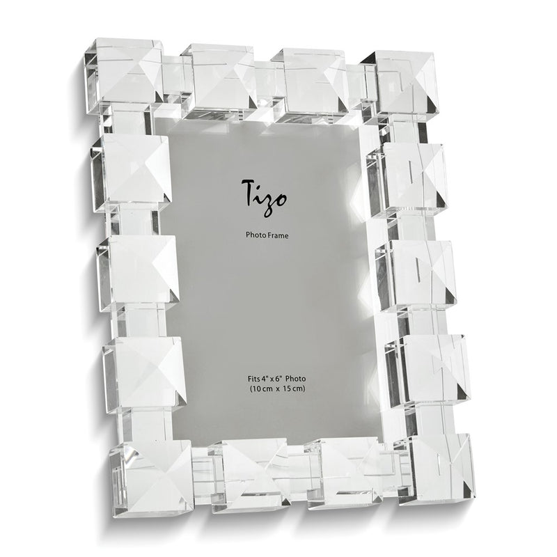 Crystal Glass Cube Design 4x6 Photo Frame