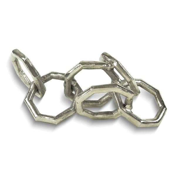 Silver-tone Metal Chain Decorative Sculpture