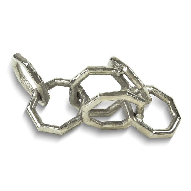 Silver-tone Metal Chain Decorative Sculpture