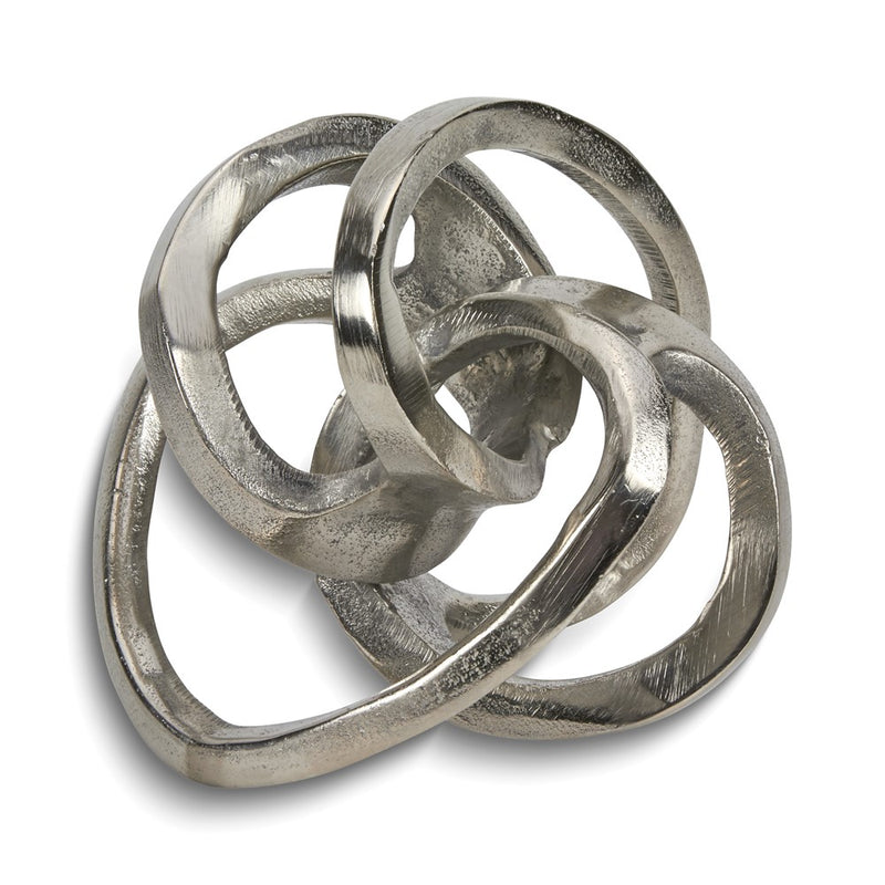 Silver-tone Small Metal Twisted Decorative Ball