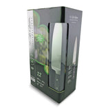 Stainless Steel with Black ABS Handles 12 Piece Kitchen Knife Set with Wood Storage Block