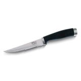 Stainless Steel with Black Rubber Handles 6 Piece Steak Knife Set