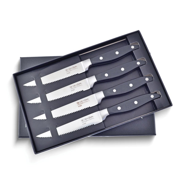 Stainless Steel with Black ABS Handles 4 Piece Steak Knife Set