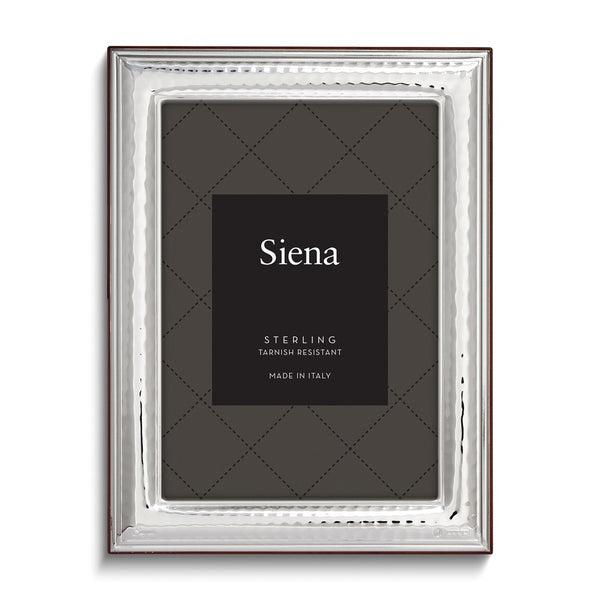 Bilaminate Sterling Silver Hammered 4x6 Photo Frame