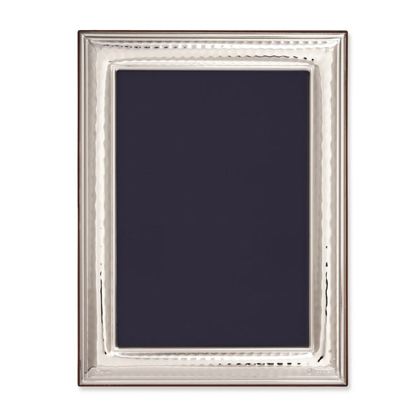 Bilaminate Sterling Silver Hammered 8x10 Photo Frame