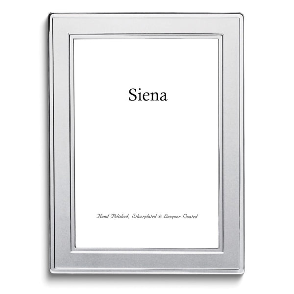 Silver-plated Lacquer-coated Plain Double Border 7.5x9.5 Photo Frame