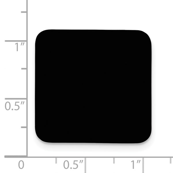 1 x 1 Square Black Anodized Aluminum Plates-Set of 6