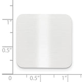 1 x 1 Square Satin Aluminum Plates-Set of 6