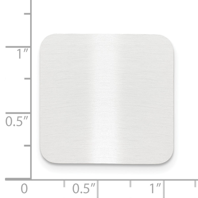1 x 1 Square Satin Aluminum Plates-Set of 6