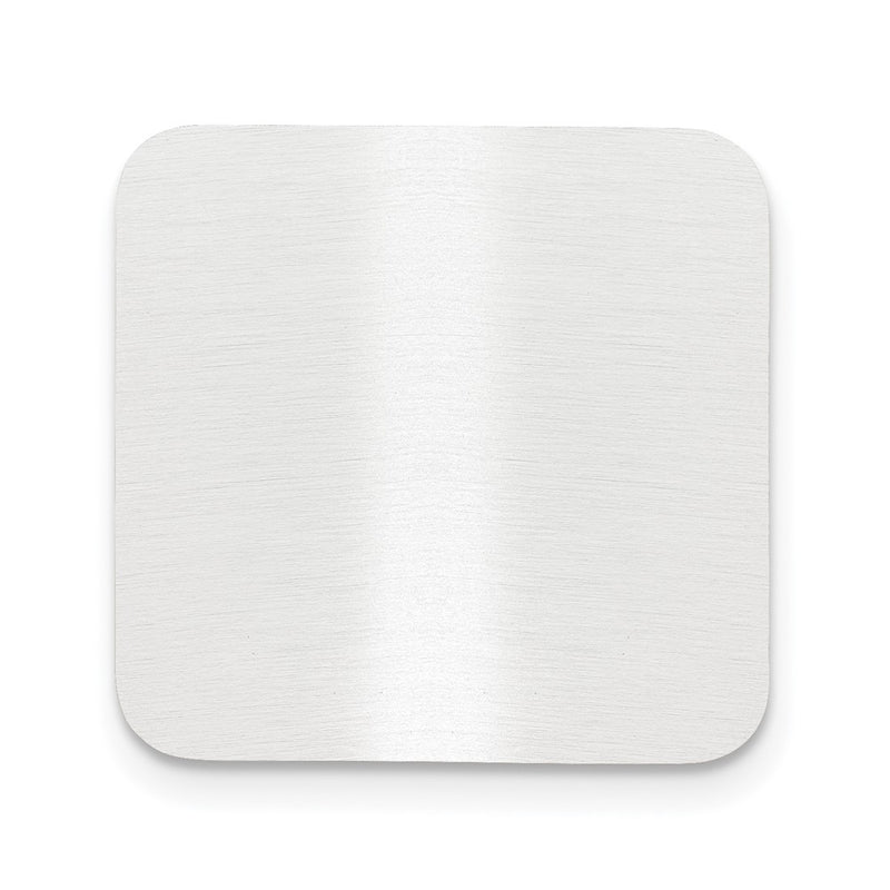 1 x 1 Square Satin Aluminum Plates-Set of 6