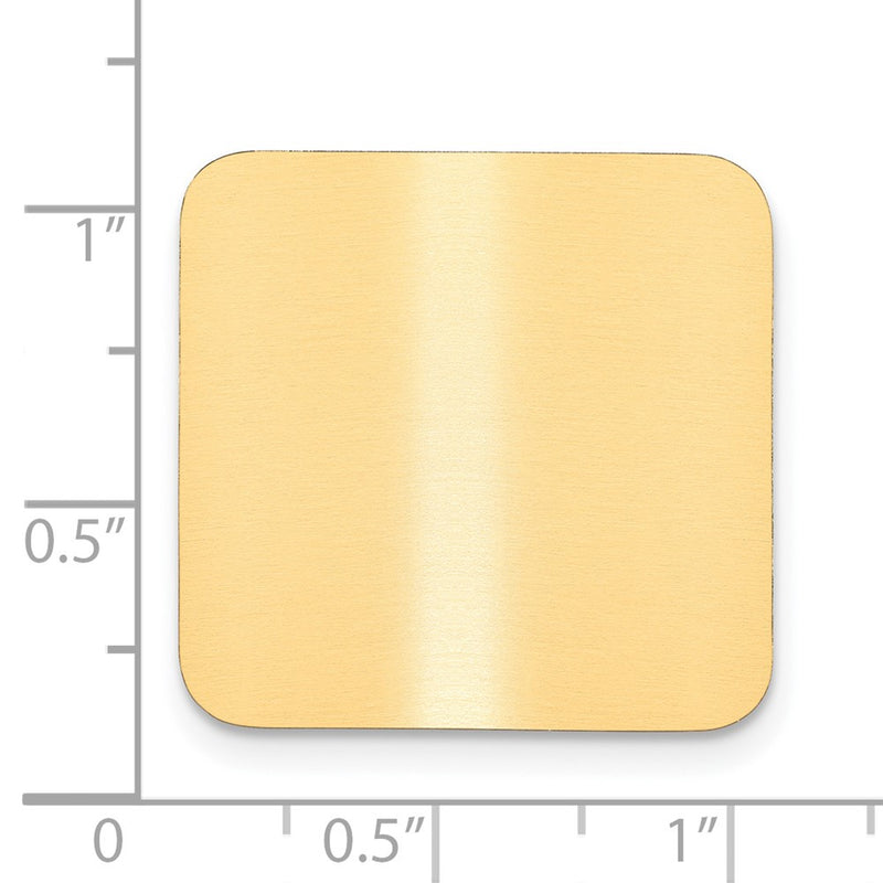 1 x 1 Square Satin Brass Plates-Set of 6