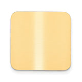 1 x 1 Square Satin Brass Plates-Set of 6