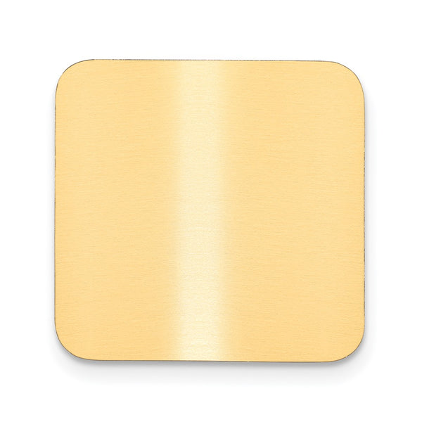 1 x 1 Square Satin Brass Plates-Set of 6